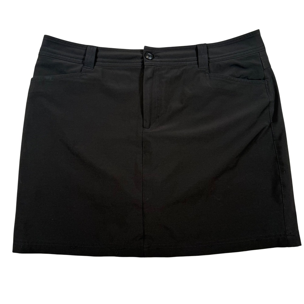 Eddie Bauer Womens Black Athletic Golf Tennis Size 16 Skort w/ Compression Liner